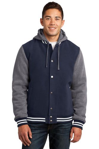 Sport-Tek True Navy/ Vintage Heather JST82 business logo jackets
