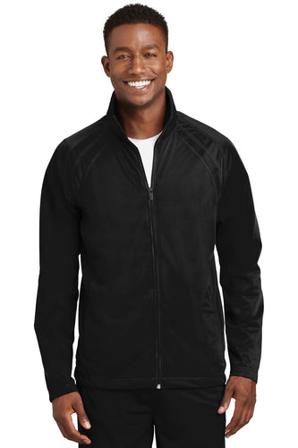 Sport-Tek Black/Black JST90 embroidered jackets for business