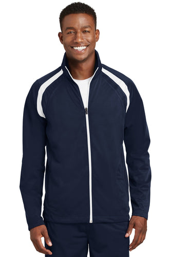 Sport-Tek True Navy/White JST90 embroidered jackets for business