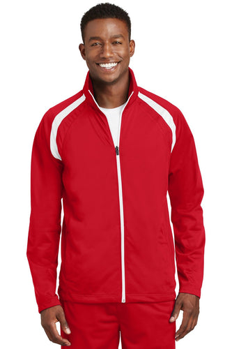 Sport-Tek True Red/White JST90 embroidered jackets for business