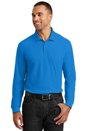 port authority coastal blue k100ls polo shirts with custom logo