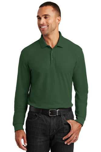 port authority deep forest green k100ls polo shirts with custom logo