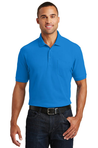 port authority coastal blue k100p corporate logo polo shirts