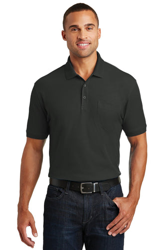 port authority deep black k100p corporate logo polo shirts
