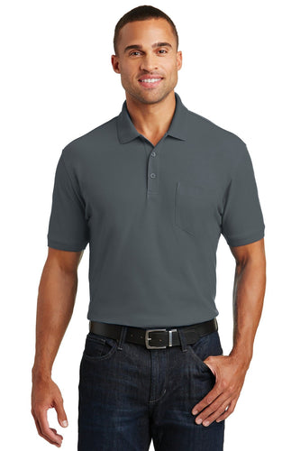 port authority graphite k100p corporate logo polo shirts