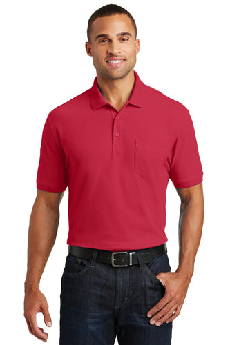 port authority rich red k100p corporate logo polo shirts