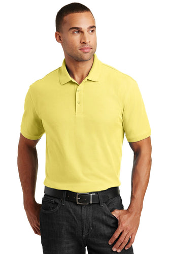 port authority lemon drop yellow k100 corporate polo shirts with logo