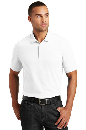 port authority white k100 polo work shirts with company logo