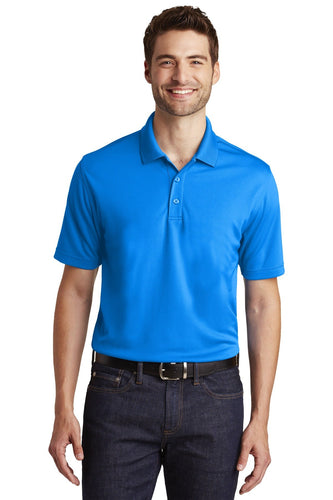 port authority coastal blue k110 polo shirts with custom logos