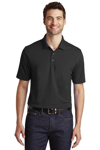 port authority deep black k110 polo shirts with custom logos