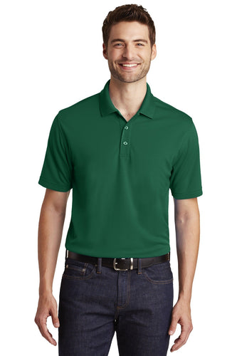 port authority deep forest green k110 polo shirts with custom logos
