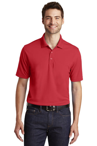 port authority rich red k110 polo shirts with custom logos