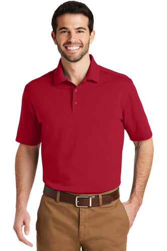 port authority rich red k164 polo shirts with custom logos
