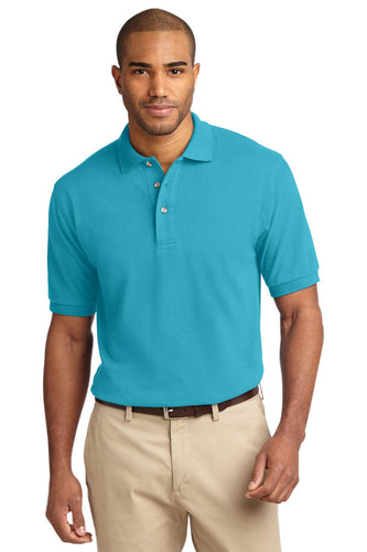 port authority turquoise k420 polo shirts with company logo