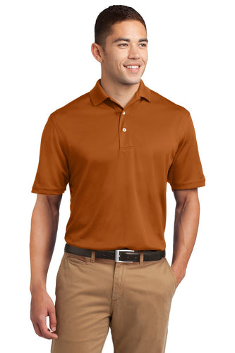Sport-Tek Texas Orange K469 polo shirts with custom logo