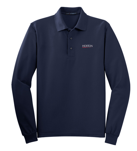 Port Authority Navy K500LS order custom polo shirts