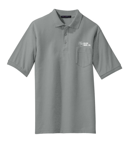 Port Authority Cool Grey K500P  company logo polos