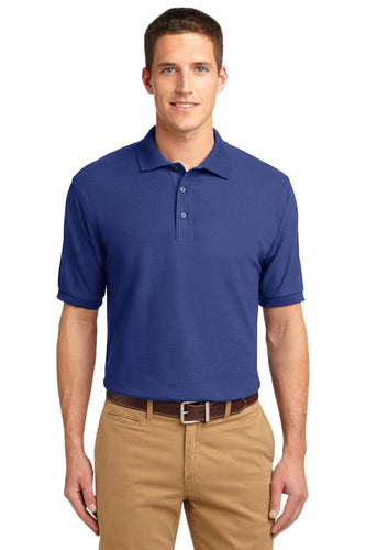 port authority mediterranean blue k500es custom work polo shirts