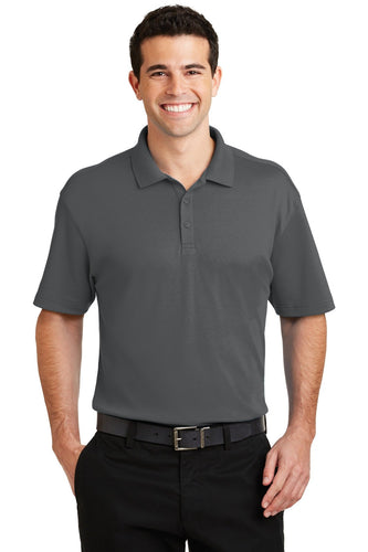 port authority sterling grey k5200 polo work shirts with company logo