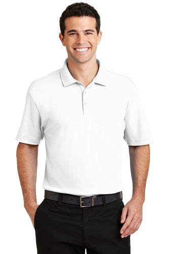 port authority white k5200 polo work shirts with company logo