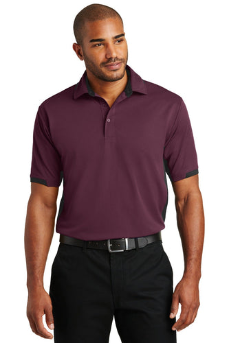 port authority maroon/black k524 custom womens polo shirts
