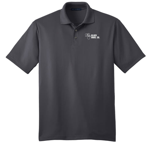Port Authority Grey Smoke K528  company logo polos
