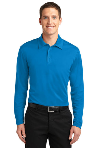 port authority brilliant blue k540ls custom dry fit polo shirts