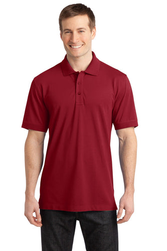 port authority chili red k555 polo shirts with custom logos