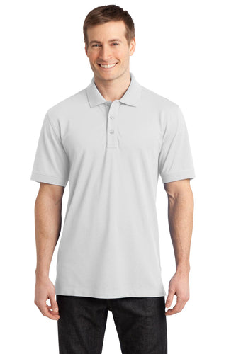 port authority white k555 polo shirts with custom logos