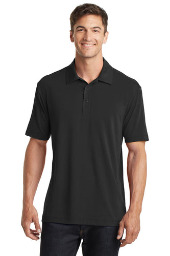 port authority black k568 polo work shirts with company logo