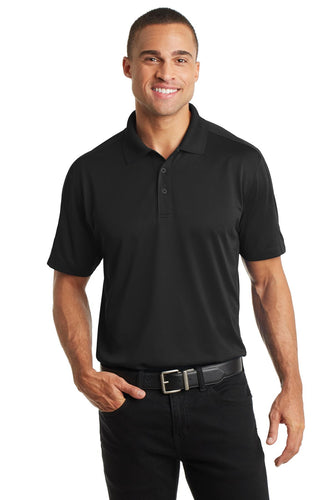 port authority black k569 polo shirts company logos