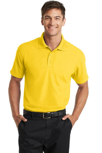 port authority yellow k572 custom made polo shirts with logo