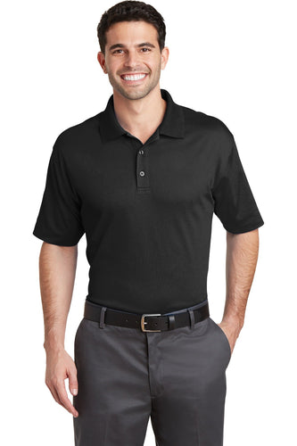 port authority black k573 corporate logo polo shirts