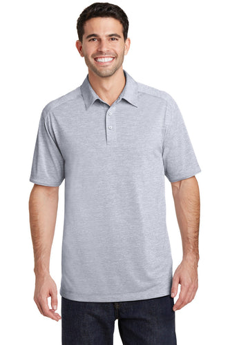 port authority light grey k574 custom dry fit polo shirts
