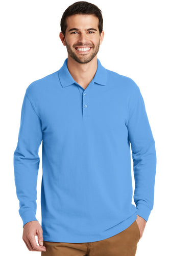 port authority azure blue k8000ls custom polo shirts for business