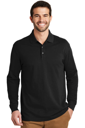 port authority black k8000ls custom polo shirts for business