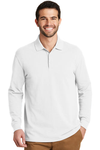 port authority white k8000ls custom polo shirts for business