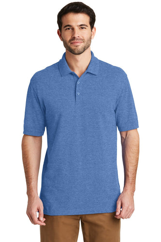 port authority blue heather k8000 custom polos for business