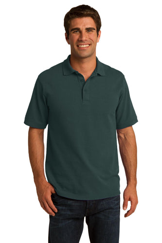 port & company dark green kp155 custom logo polo shirts