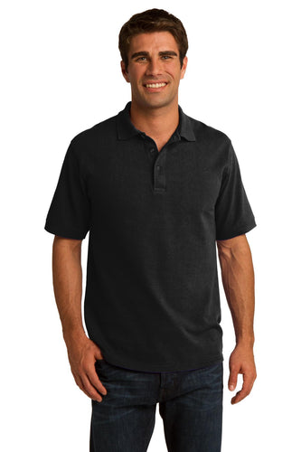 port & company jet black kp155 custom logo polo shirts