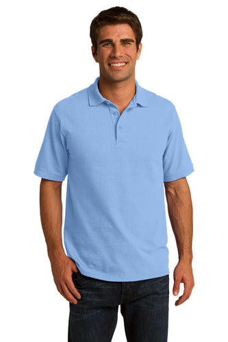 port & company light blue kp155 custom logo polo shirts