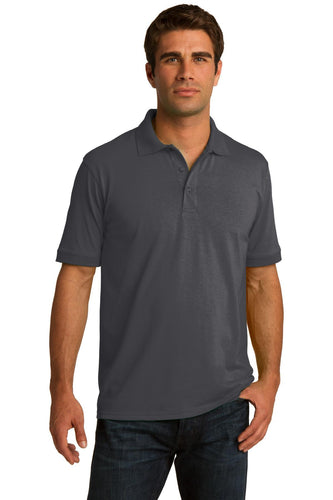 port & company charcoal kp55 custom dri fit polo shirts