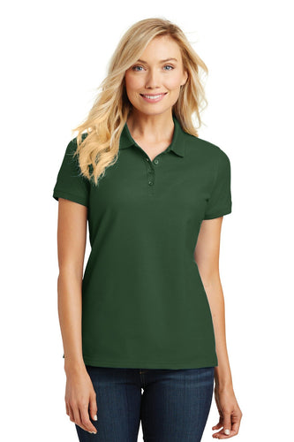 port authority deep forest green l100 custom embroidery polo shirts