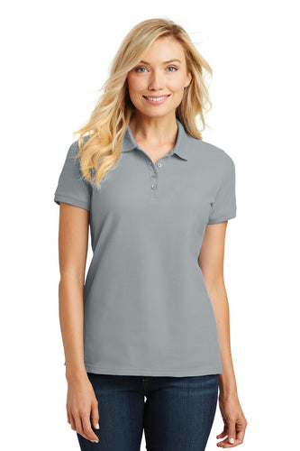port authority gusty grey l100 custom embroidery polo shirts