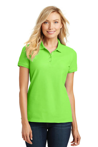 port authority lime l100 business polos with logo
