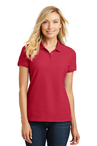 port authority rich red l100 business polos with logo