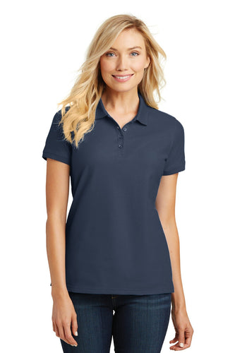 port authority river blue navy l100 business polos with logo