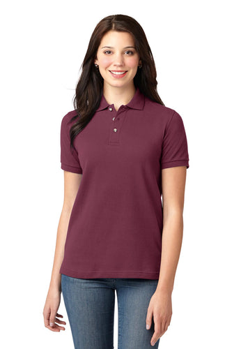 port authority burgundy l420 custom polos with logo