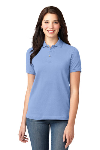 port authority light blue l420 custom polos with logo