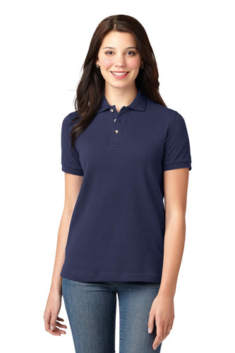 port authority navy l420 custom polos with logo